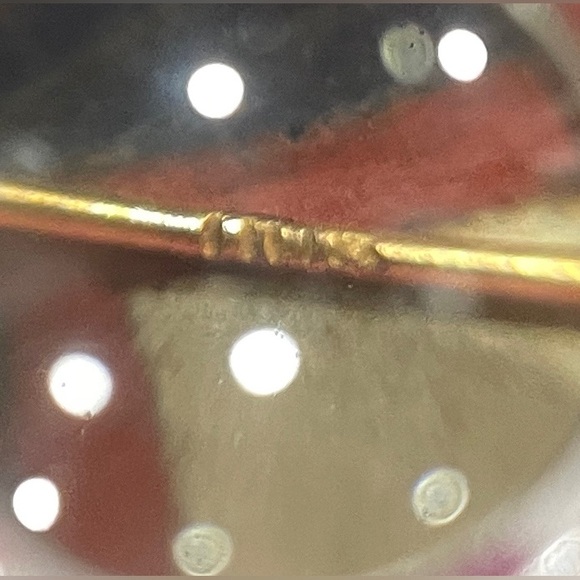 Gold Coral Grapes Earrings - Picture 6 of 6